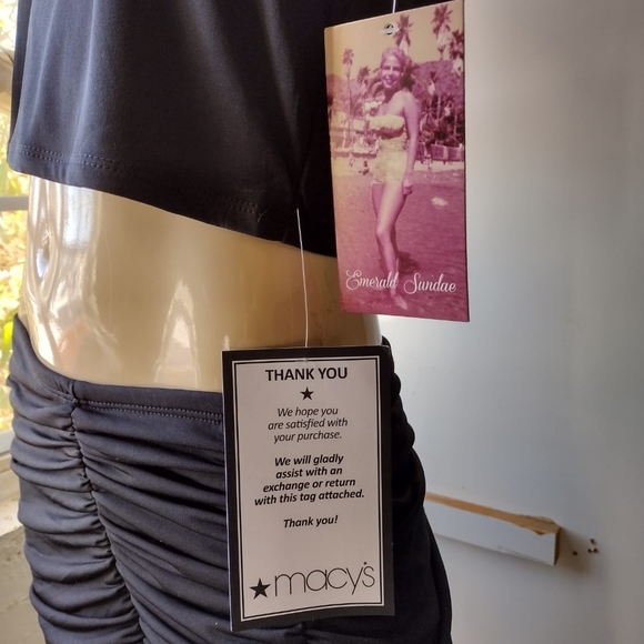 NEW Emerald Sundae XL Black Two-Piece Top and Skirt - Picture 5 of 6